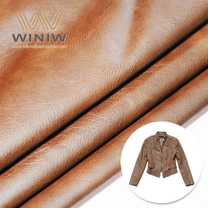 Materiale per indumenti in pelle vegana in microfibra antibatterica
